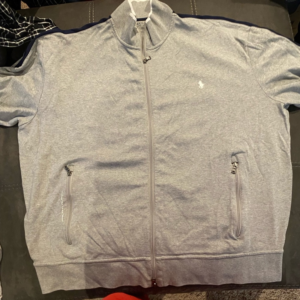 Used 3xb Polo Ralph Lauren performance grey, white,blue jacket smoke free